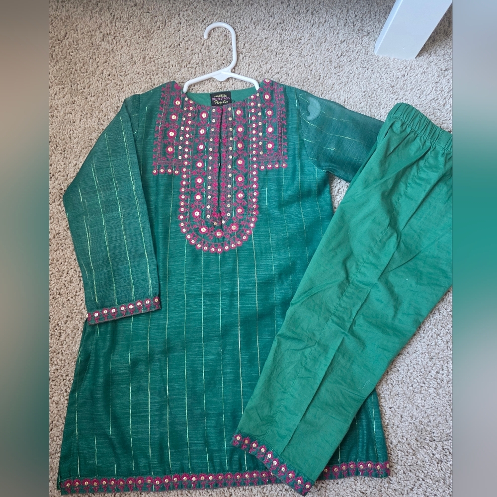 Minnie Minors- Girls Embroidered Shirt & Pants Set - Pakistani & Indian